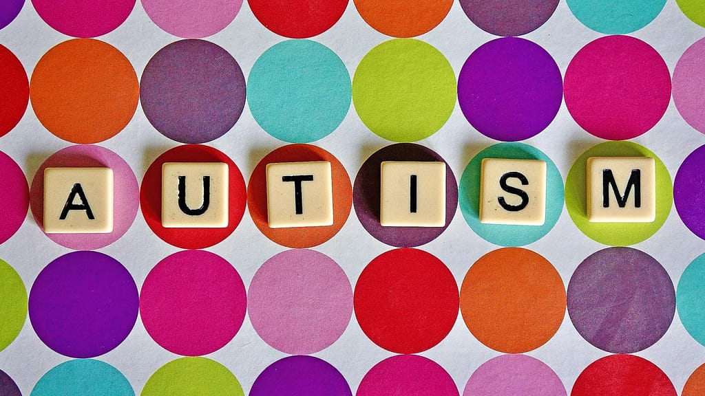Autism spelled out with Scrabble letters