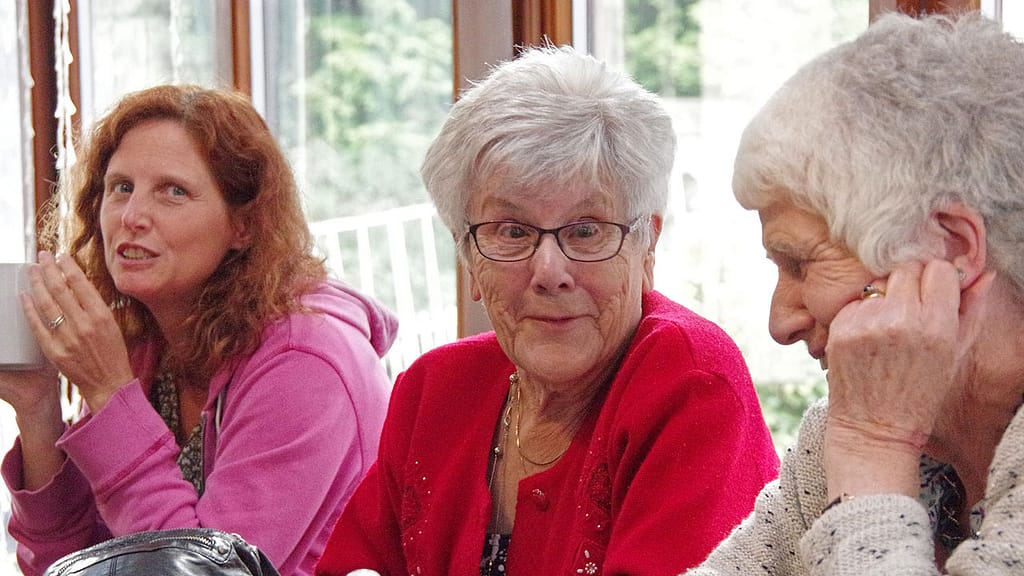 Smiling elderley woman